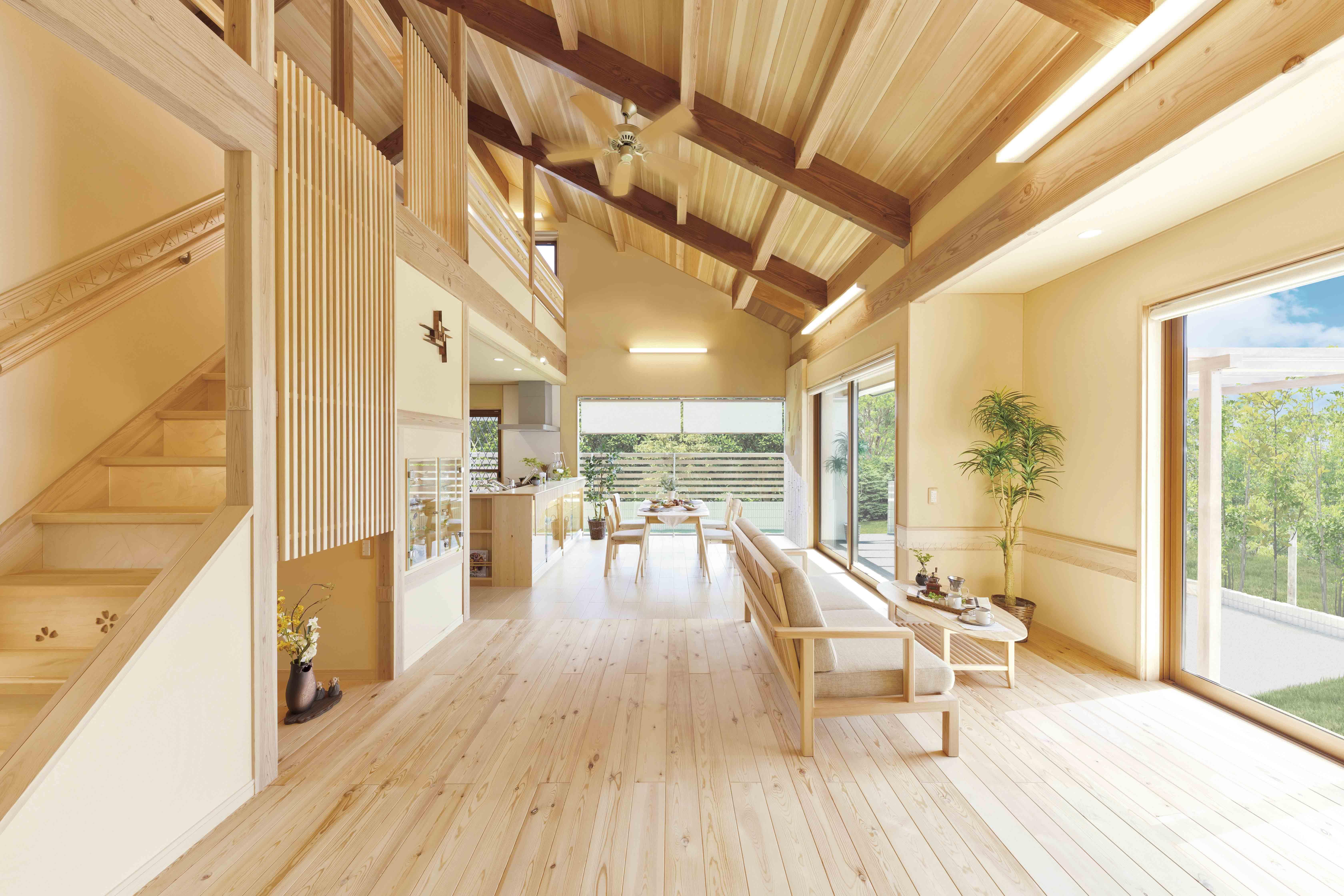 天然木・自然素材の家「木のひらや」構造見学会