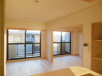 マンション　自然素材　リフォーム　リビング　ダイニング