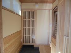 天然木の新築玄関土間収納